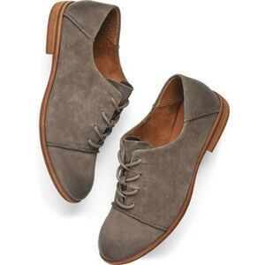 NWOT Kork-ease Taupe Gray Suede Tillery Oxford Shoes